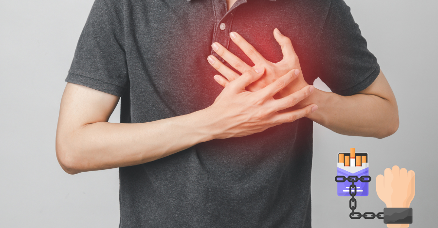 O tabagismo também está intimamente ligado ao desenvolvimento de doenças cardiovasculares.